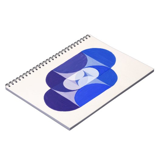 Joseph Schillinger Key Blue. Abstrakt geometrisch Notizblock (Linke Seite)