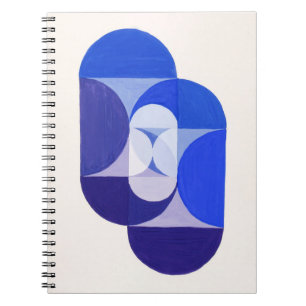 Joseph Schillinger Key Blue. Abstrakte geometrisch Notizblock