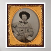 Joseph Sharp, mit einer Pick-Axt, Pfanne und Pisto Poster (Vorne)