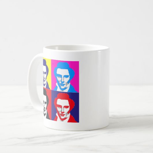 Joseph-Smith-Pop-Kunst Kaffeetasse (Vorderseite Links)