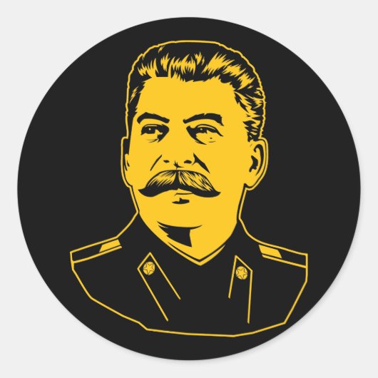 Joseph Stalin Portrait Runder Aufkleber (Vorderseite)