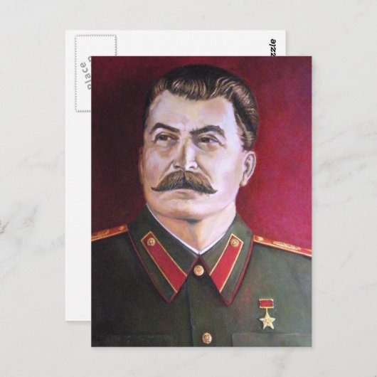 Joseph Stalin Postkarte (Vorne/Hinten)