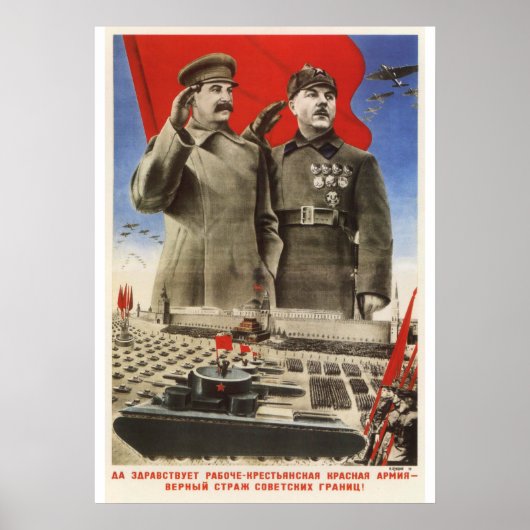 Joseph Stalin Soviet propaganda poster (Vorne)