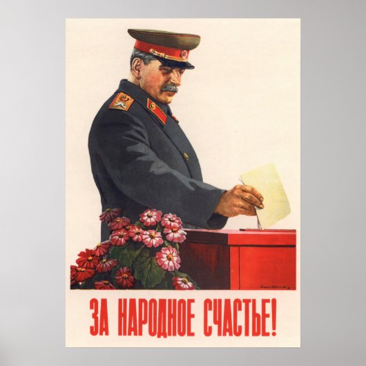 Joseph Stalin sowjetisches Propagandaposter Poster (Vorne)