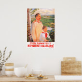 Joseph Stalin sowjetisches Propagandaposter Poster (Küche)