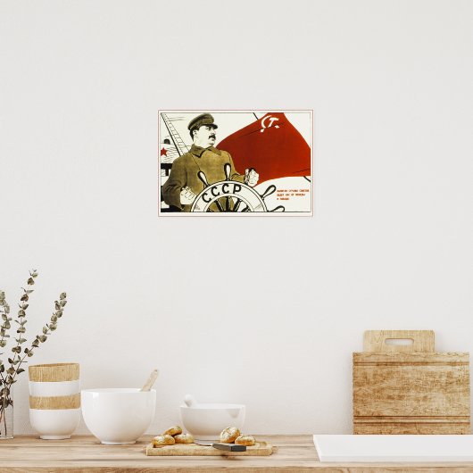 Joseph Stalin. Sowjetpropoganda-Poster Poster (Küche)
