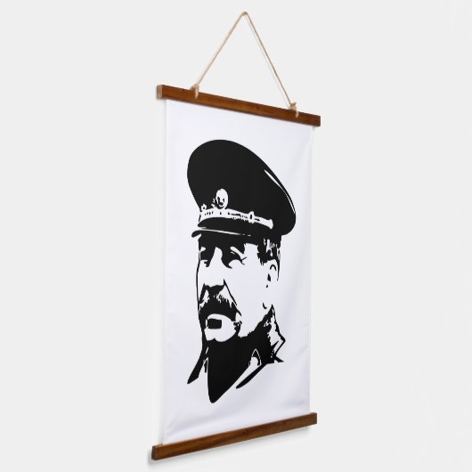 Joseph Stalin, USSR, CCCP, Soviet Union, Communism Wandteppich Mit Holzrahmen (Gewinkelt)