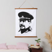 Joseph Stalin, USSR, CCCP, Soviet Union, Communism Wandteppich Mit Holzrahmen (Schlafzimmer)