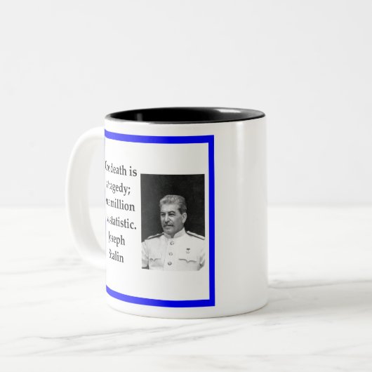 Joseph Stalin Zweifarbige Tasse (Vorderseite Links)