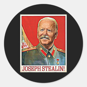 Joseph Stealin Anti Joe Biden Meme Parody Politica Runder Aufkleber
