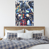 Joseph Stella - Old Brooklyn Bridge Leinwanddruck (Insitu (Schlafzimmer))