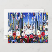 Joseph Stella painting, Blume Italien Postcard Postkarte (Vorne/Hinten)