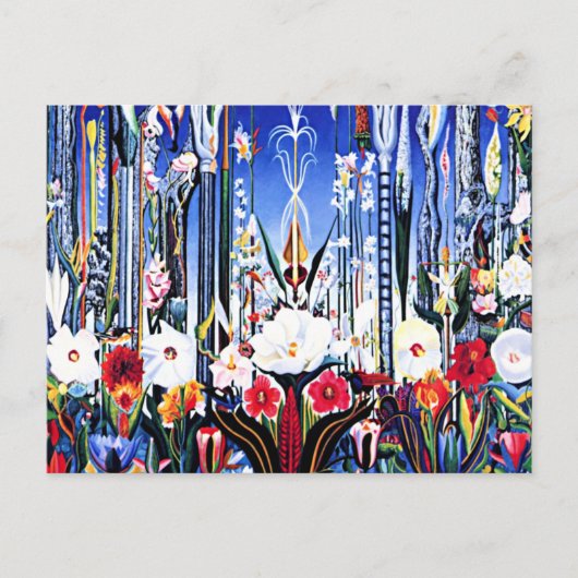 Joseph Stella painting, Blume Italien Postcard Postkarte (Vorderseite)