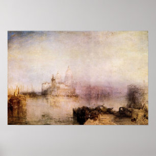 Joseph Turner - Dogana und Santa Maria in Venedig Poster