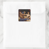 Joseph und die Ehefrau Potiphar, c.1649 Quadratischer Aufkleber (Tasche)