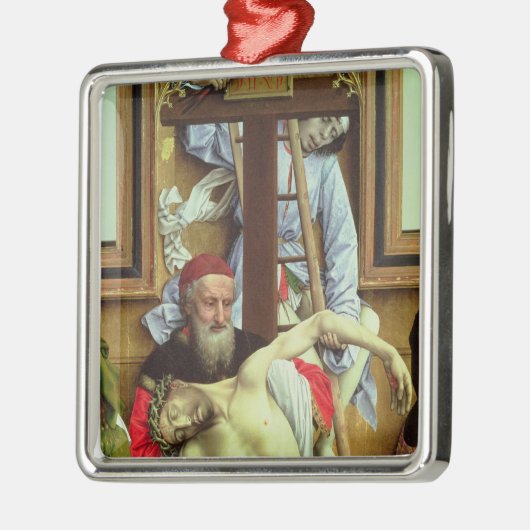 Joseph von Arimathea den toten Christus stützend Silbernes Ornament (Links)