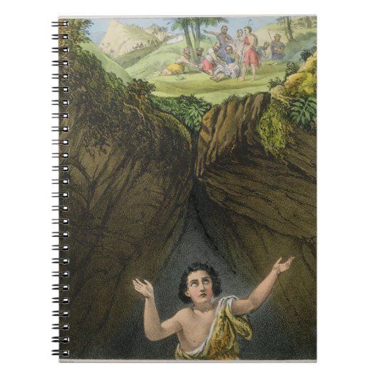 Joseph warf in die Grube durch seine Bruder, von Notizblock (Vorderseite)