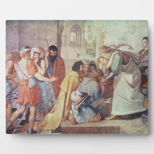 Joseph wird von seinen Brüdern anerkannt Fotoplatte (Vorderseite)