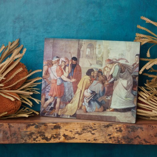 Joseph wird von seinen Brüdern anerkannt Fotoplatte (Seite)