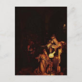 Joseph Wright-der Alchemist, der Phosphor entdeckt Postkarte (Vorderseite)