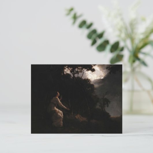 Joseph Wright - Die Frau im Milton-Comus Postkarte (Stehend Vorderseite)