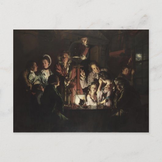 Joseph Wright - Ein Experiment an einem Vogel in e Postkarte (Vorderseite)