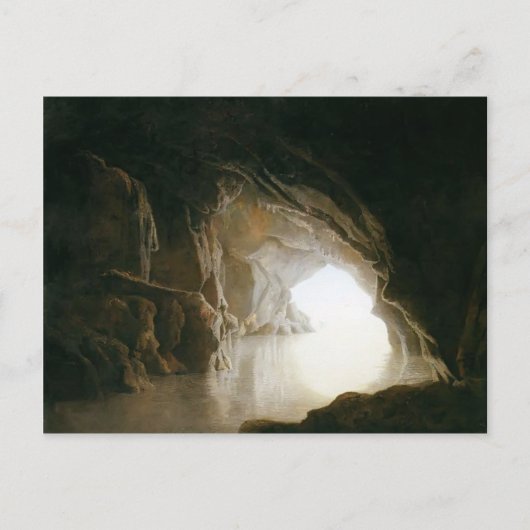 Joseph Wright - Eine Höhle, Abend Postkarte (Vorderseite)