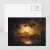 Joseph Wright-Firework Display in Castel Angelo Postkarte (Vorne/Hinten)