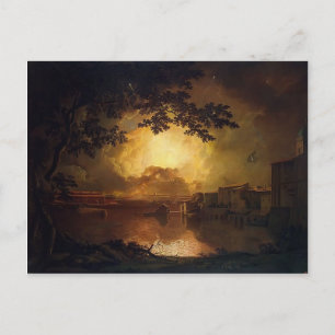 Joseph Wright-Firework Display in Castel Angelo Postkarte