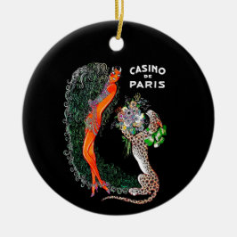 Josephine Baker Cheetah Jazz Age Keramik Ornament