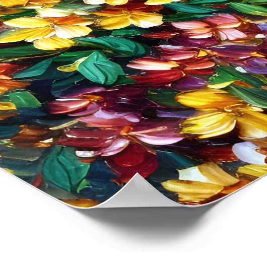 Josephine Baker Floral Art Poster (Ecke)