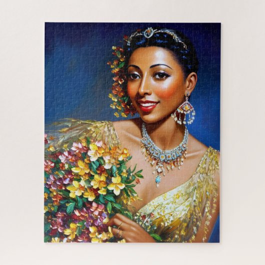 Josephine Baker Floral Art Puzzle (Vertikal)