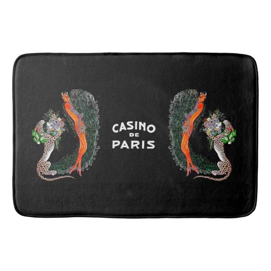 Josephine Baker Gepard Jazz Age Badematte (Vorderseite)