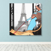 Josephine Baker Wrapped Canvas Print Leinwanddruck (Insitu (Holzboden))