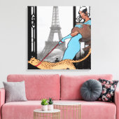 Josephine Baker Wrapped Canvas Print Leinwanddruck (Insitu (Wohnzimmer))