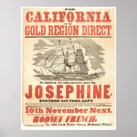 "Josephine" bis "California Advertisement (1280A) Poster (Vorne)