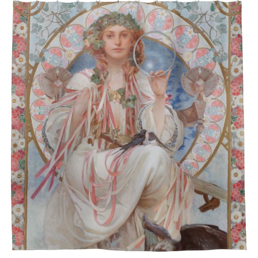 Josephine Crane Bradley als Lavia von Alphonse Muc Duschvorhang (Vorderseite)