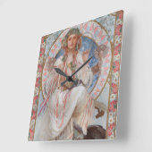 Josephine Crane Bradley als Lavia von Alphonse Muc Quadratische Wanduhr (Winkel)