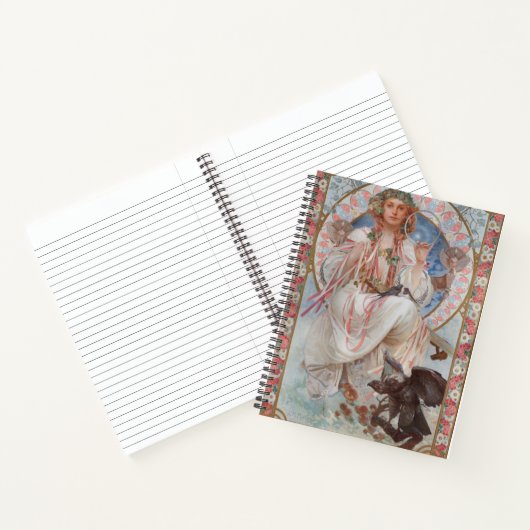 Josephine Crane Bradley as Lavia by Alphonse Mucha Notizblock (Innenseite)