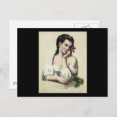 Josephine Ducollet - Reverie nach Fantin Latour Postkarte (Vorne/Hinten)