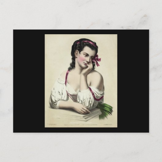 Josephine Ducollet - Reverie nach Fantin Latour Postkarte (Vorderseite)