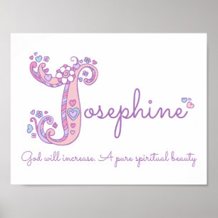 Josephine Girls nennen pastellfarbene lila Gewohnh Poster