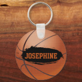 Josephine Grunge Basketball Personalisierter Schlü Schlüsselanhänger (Vorderseite)