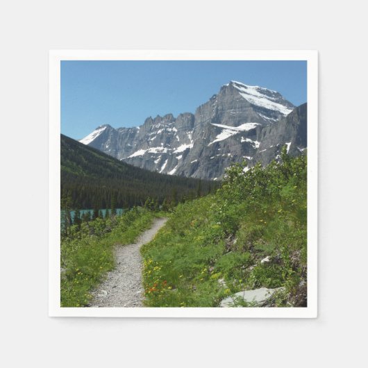 Josephine Lake Trail mit Monte Guild am Gletscher Serviette (Vorderseite)