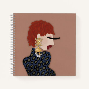 Josephine Moderne Chic Fashion Illustration Notizblock