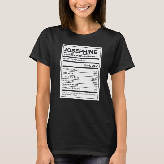 Josephine Nutrition Information Problem lösen T-Shirt (Vorderseite)