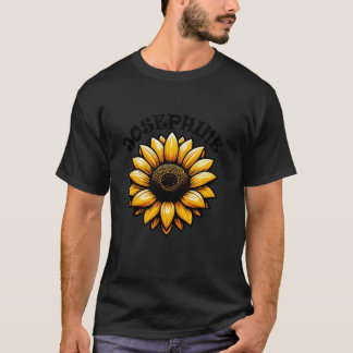 Josephine Schöne Sonnenblumen Design für den Namen T-Shirt