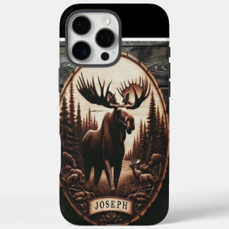 Joseph's Elch-Holzschnitzen iPhone 16 Pro Max Hülle