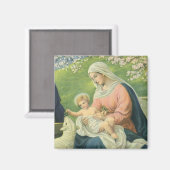 Joseph's Workshop mit Mary und Baby Jesus Magnet (Vorderseite/Rückseite)