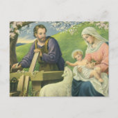Joseph's Workshop mit Mary und Baby Jesus Postkarte (Vorderseite)